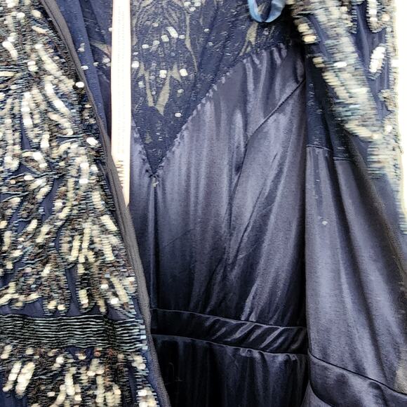 Mac Duggal Illusion Long Sleeve Beaded Embellished Gown NWT 8 Style 6023 Gown - Picture 15 of 16